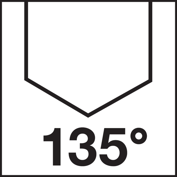 Spitzenwinkel: 135